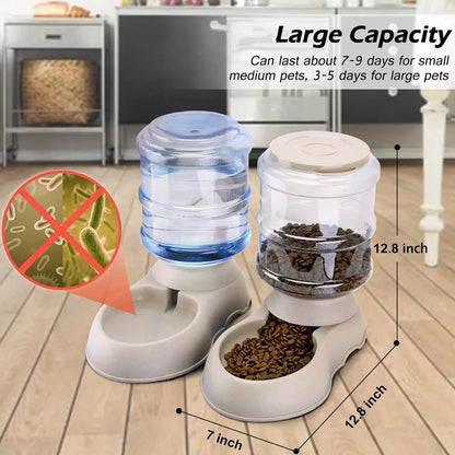 3.75L Automatic Pets Feeder Food Water Dispenser Detachable Cats Dogs Puppy Feeding Machine ,Pets Feeder, Pets Food Dispenser