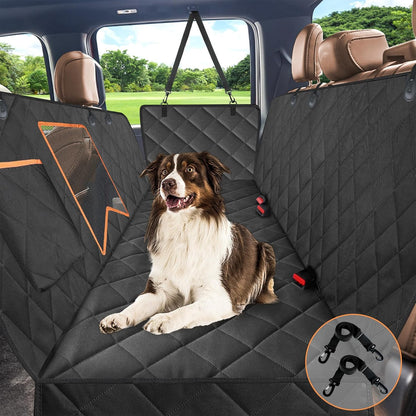 Dog Car Seat Cover for Back Seat,Waterproof Hammock with Mesh Window, Anti-Scratch Nonslip Car Seat Protector for Dogs, 600D Heavy Duty Dog Seat Cover for Cars Trucks and Suvs